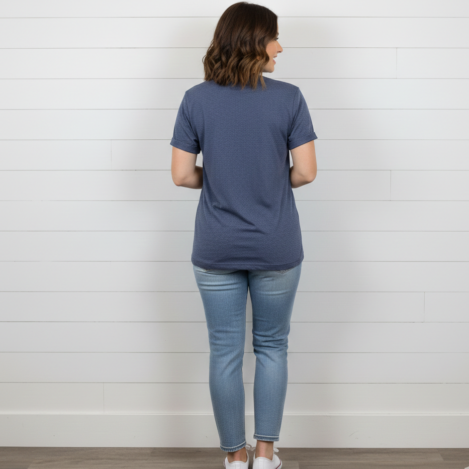 Country Girl Graphic Tee – Royal Blue Crew Neck